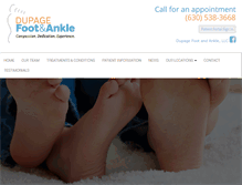 Tablet Screenshot of dupagefootandankle.com